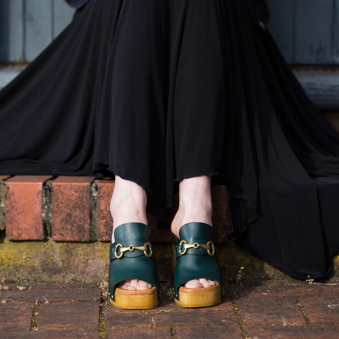 Claudia Heel Clogs | Emerald