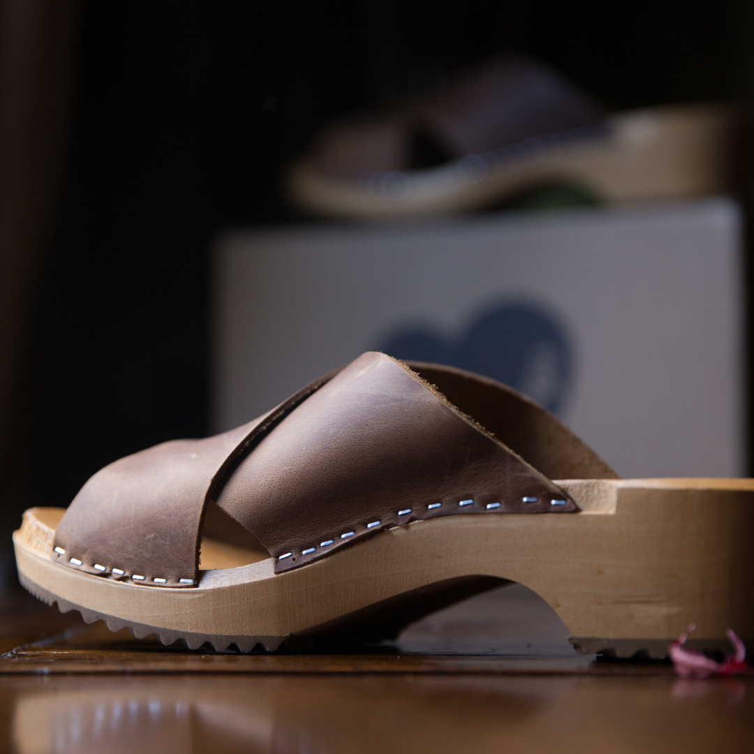 Mette Clog Slides | Brown (SECONDS EU37-41)