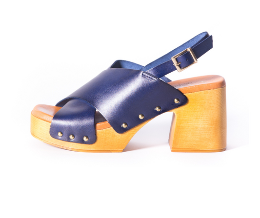 Phoebe Heel Clogs | Navy